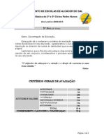 5º Ano Guião Do Aluno - Currículo, Critérios de Avaliação, Perfil Do Aluno