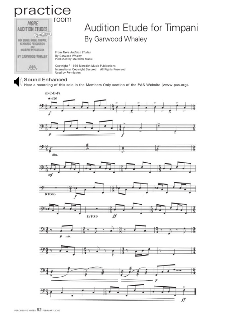 Audition Etude For Timpani PDF
