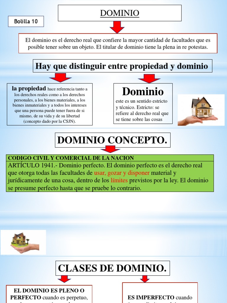 Conceptos de Dominio en Derecho Civil | PDF | Ley de fideicomiso ...