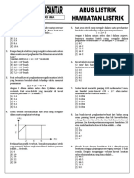 Soal Pengantar Arus Listrik & Hambatan Listrik