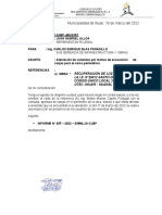 Carta 003 JB Peru Informe de Daños Por Escavaciones