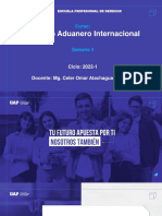 SEMANA 3 Derecho Aduanero Internacional