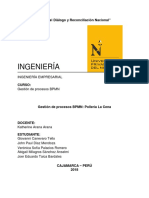 Modelamiento BPMN del proceso de pedidos en el restaurante La Cena