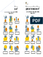 FIND THE PREPOSITION OF PLACE 3RO BÁSICO