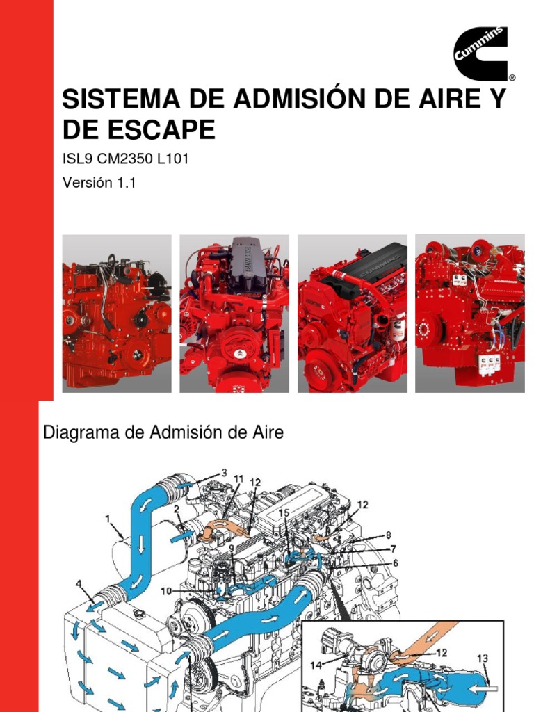 Air Intake and Exhaust - ISL9 CM2350 L101 | PDF | Engranaje | Solenoide