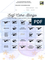 Self-Care Bingo: Grade 9 Homeroom