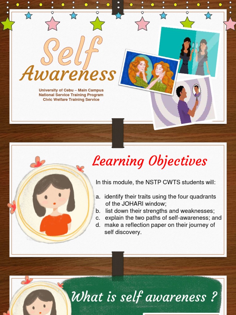 NSTP Self-Awareness and Johari Window | PDF | Self Awareness | Awareness