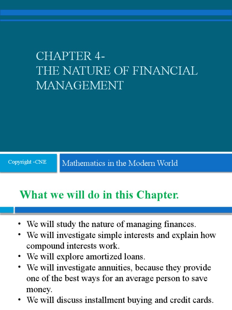 Chapter 4 The Nature Of Financial Management Pdf Present Value