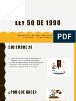 LEY 50 de 1990 Exposicion