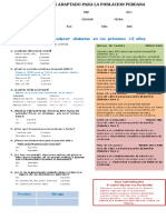 TEST FINDRISK Factores de Riesgo DIABETES - Adaptado para La Poblacion Peruana