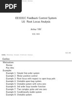 EE3331C Feedback Control System L6: Root Locus Analysis: Arthur TAY