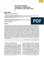 Structure and Functional Characterization of Membrane Integral Proteins in The Lipid Cubic Phase