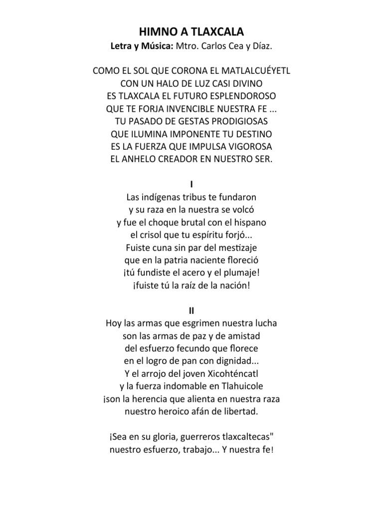 Himno A Tlaxcala PDF