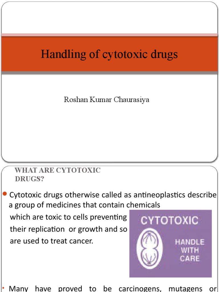 Handling of Cytotoxic Drugs PDF Chemotherapy Safety