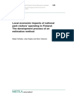 Local Economic Impacts of National Park Visitors' Spending in Finland: The Development Process of An Estimation Method