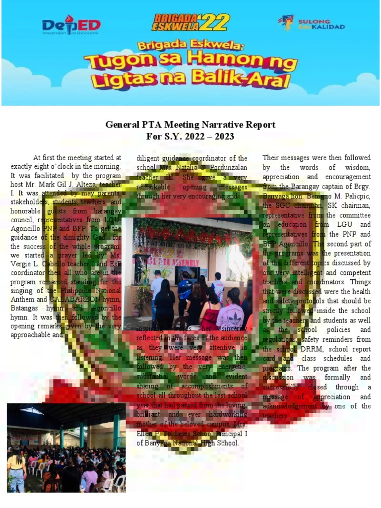 GPTA 22 23 Narrative Report | PDF