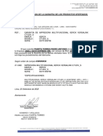 Declaracion Jurada de La Garantia de Los Productos Ofertados-Stracon