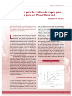 Un Codigo para Las Tablas de Vapor para Agua Pura en Visual Basic 6.0