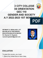 Gender and Society Orientation and Topic1