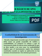 Confiabilidad de Un Instrumento de Investigación. Alfa de Cronbach. Taller Básico de SPSS