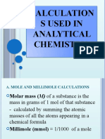 Calculations Used in Analytical Chemistry