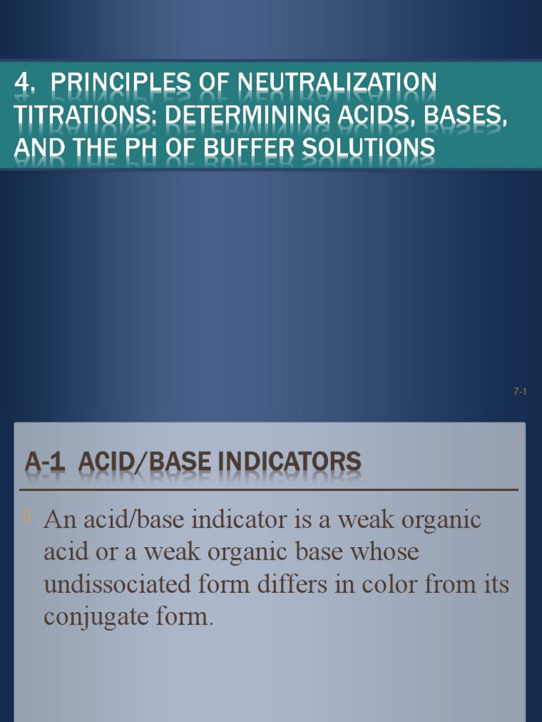 Neut Titrations PDF Buffer Solution Ph