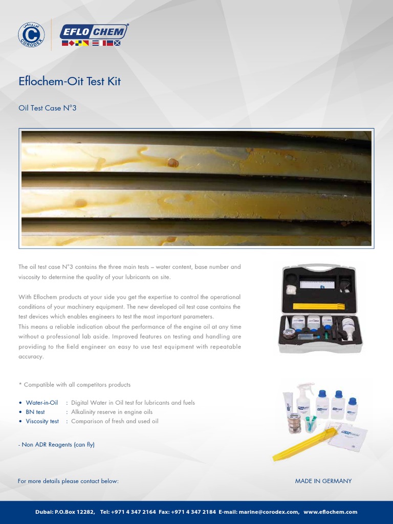 Oil Test Kit No.3 PDF