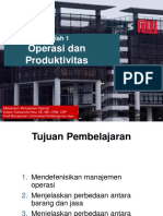 Kuliah 1 - Operasi Dan Produktivitas