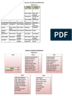 Jadwal Kelompok Kebersihan KLS Iv A