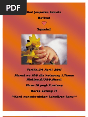 Kad Jemputan Kahwin  PDF