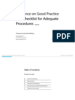 Guidance Checklist for Anti-Bribery Procedures