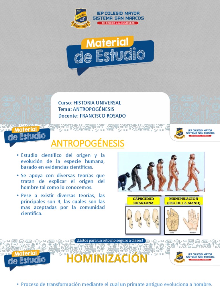 Antropogénesis: Origen del Hombre | PDF