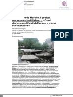 I Geologi Dell'università Di Urbino: Corsi D'acqua Modificati Dall'uomo e Scarsa Manutenzione - Centropagina - It, 29 Settembre 2022