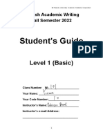 Student's Guide: Level 1 (Basic)