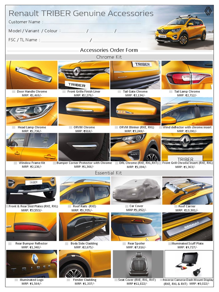 Renault triber accessories discount