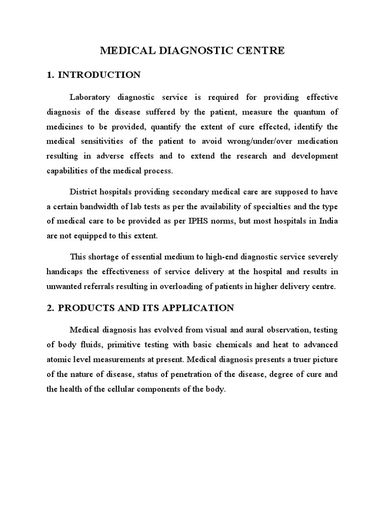 Medical Diagnostic Centre10l PDF Medical Diagnosis Health Care