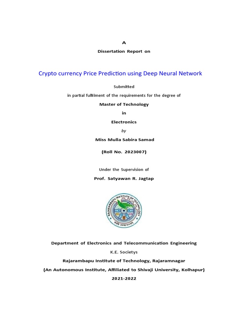 DP 4 Report | PDF | Machine Learning | Cryptocurrency
