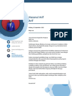 Hasanul Arif - 190412630068 - Cover Letter