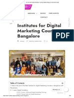 Top 10+ Best Digital Marketing Training Institutes Bangalore (November 2019)