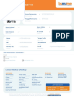 Booking Confirmation Letter: Lokasi Medical Checkup