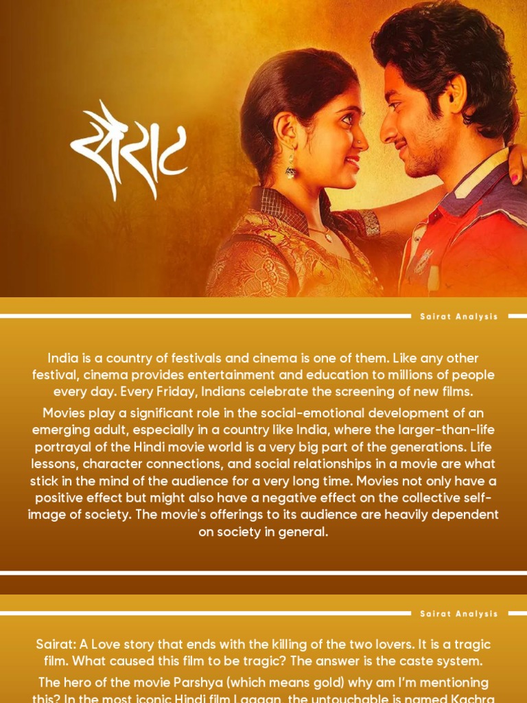 Sairat Film Analysis PDF