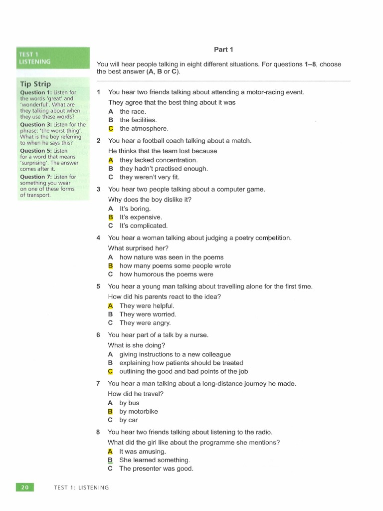 Listening Practice 1 Pdf