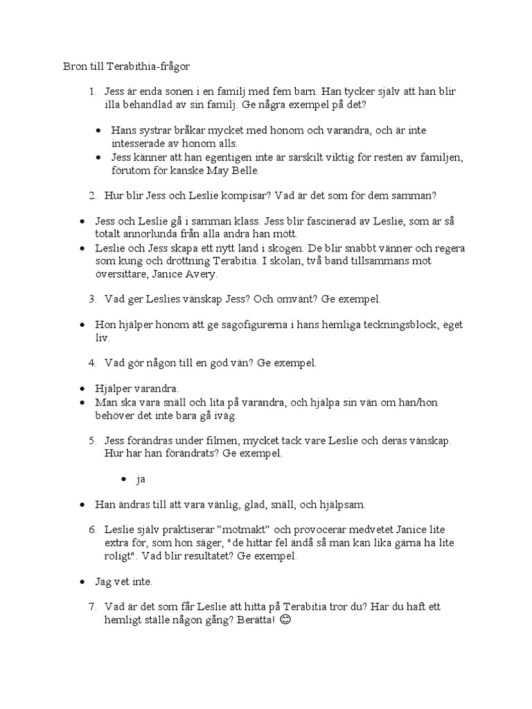 Bron Till Terabitia | PDF