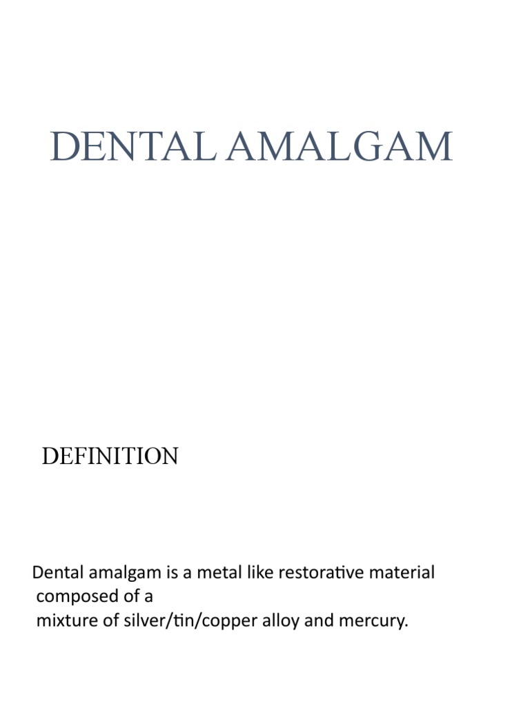 Dental Amalgam PDF Chemistry Materials