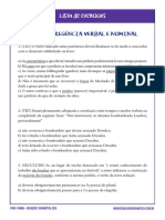 Exercã Cios-Regã Ncia Verbal e Nominal