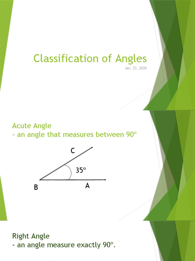Classification of Angles | PDF
