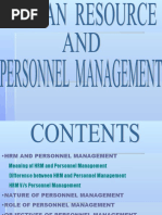 HRM Vs - Personnel Mgt.