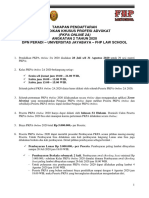 Tahapan Pendaftaran PKPA Online 2A 2020 Angkatan 2 FHP Law School DPN PERADI Universitas Jayabaya