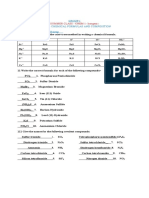 CHEM 1 QUIZ 2 Chemical Formulas Composition