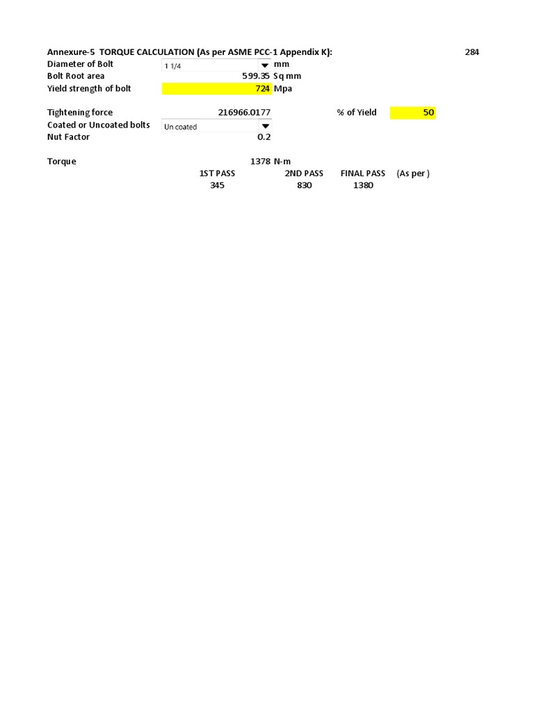 HOW TO CALCULATE TORQUE BOLT visual data 6